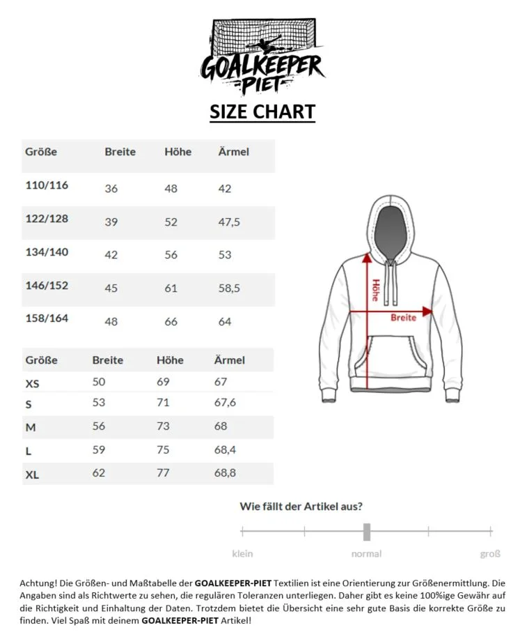 Goalkeeper Piet Hoodie I Code Black